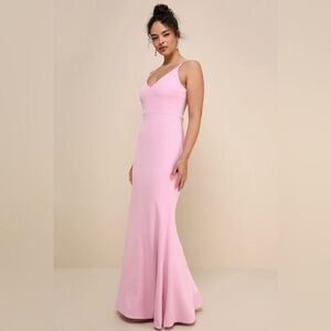 Lulus Infinite Glory Pink Maxi Dress NWT Large
